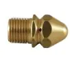 BRASS 035 1/4"M SEWER NOZZLE WITH 3 REAR FACING JETS - 4