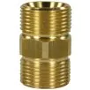 MALE TO MALE BRASS HOSE CONNECTOR ADAPTOR-M22 M to M22 M - 0