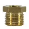 FEMALE TO MALE BRASS REDUCTION NIPPLE ADAPTOR-1/8"F to 1/4"M - 0