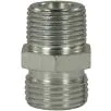 MALE TO MALE ZINC PLATED STEEL BICONE RING COMPRESSION FITTING ADAPTOR X-GE-M10 M to 1/8"M - 0