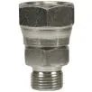 FEMALE TO MALE STAINLESS STEEL SWIVEL ADAPTOR, -1/4"F to 3/8"M (500 Bar version) - 0