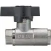 BALL VALVE + BUTTERFLY HANDLE 3/8"F x 3/8"F NICKEL PLATED BRASS - 0