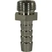 HOSE TAIL STAINLESS STEEL 1/4" MALE-8mm - 0