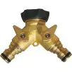 COUPLING PLUG 2 WAY BRASS X RUBBER 3/4&quot; - 0