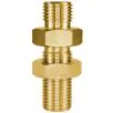 MALE TO MALE BRASS BULKHEAD FITTING AND LOCKNUT -1/2"M to 1/2"M - 0