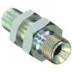 MALE TO MALE ZINC PLATED STEEL BULKHEAD FITTING AND LOCKNUT-1"M to 1"M - 1