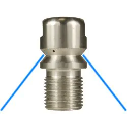 STAINLESS STEEL 1/2"M 08 SEWER NOZZLE WITH 3 REAR FACING JETS