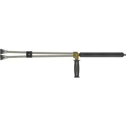 ST54 TWIN LANCE WITH MOULDED HANDLE, 980mm, 1/4"M, WITH ST10 NOZZLE PROTECTORS AND SIDE HANDLE