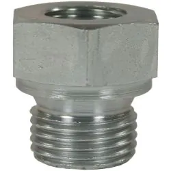 FEMALE TO MALE ZINC PLATED STEEL REDUCTION NIPPLE ADAPTOR-1/4"F to 3/8"M