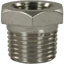 FEMALE TO MALE STAINLESS STEEL REDUCTION NIPPLE ADAPTOR-1/4"F to 3/8"M