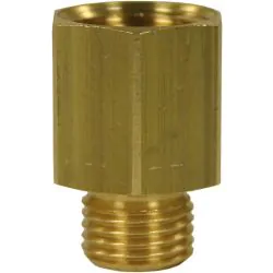 FEMALE TO MALE BRASS REDUCTION EXTENSION NIPPLE ADAPTOR-3/8"F to 1/4"M