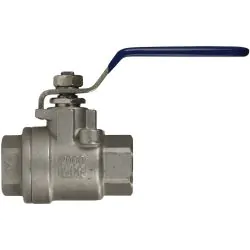 BALL VALVE + LEVER HANDLE 1/4"F x 1/4"F STAINLESS STEEL