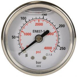 PRESSURE GAUGE 0-250 WITH REAR ENTRY