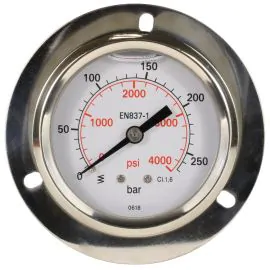 PRESSURE GAUGE 0-250 BAR WITH MOUNTING RING