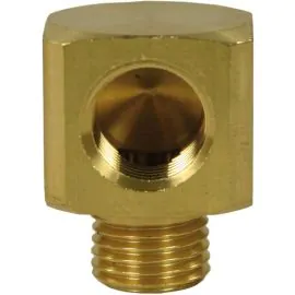 FEMALE TO MALE BRASS SQUARE ELBOW-1/4"F to 1/4"M