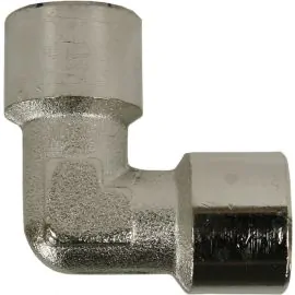 FEMALE TO FEMALE NICKEL PLATED BRASS ELBOW-1/4"F to 1/4"F