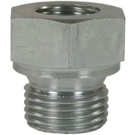 FEMALE TO MALE ZINC PLATED STEEL REDUCTION NIPPLE ADAPTOR-3/8"F to 1/2"M