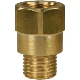 FEMALE TO MALE BRASS EXTENSION NIPPLE ADAPTOR-1/4"F to 1/4"M