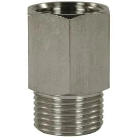 FEMALE TO MALE STAINLESS STEEL EXTENSION NIPPLE ADAPTOR-3/8"F to 3/8"M
