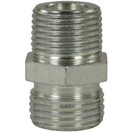 MALE TO MALE ZINC PLATED STEEL BICONE RING COMPRESSION FITTING ADAPTOR X-GE-M18 M to 1/4"M