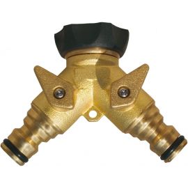 COUPLING PLUG 2 WAY BRASS X RUBBER 3/4&quot;