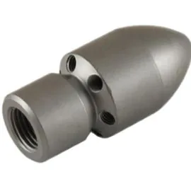 1/4" Female  Cylinder Style Sewer Nozzle With 6 Rear Jets (08)