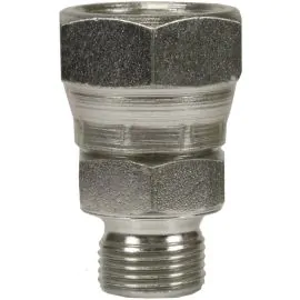 FEMALE TO MALE STAINLESS STEEL SWIVEL ADAPTOR-3/8"F to 1/4"M